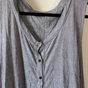 Button down sleeveless top